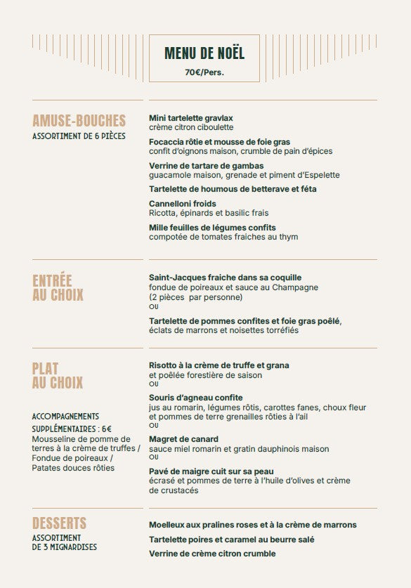 Menu de Noël